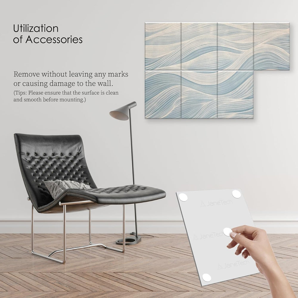 JaneTech 8-Pack Art Acoustic Panels Sound Absorbing Panels, 48x32 Inch Decora...