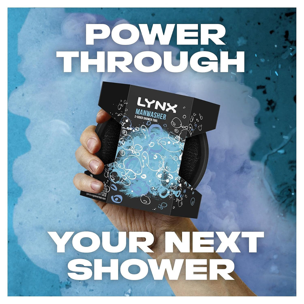 Lynx Manwasher, Shower Sponge, Loofahs Bath Shower Scrub Exfoliating Body Bru...