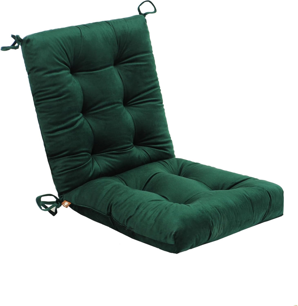 Set of 2 Outdoor Dining Chair Cushions, 37x18 inch, Water Repellent, Patio Se...
