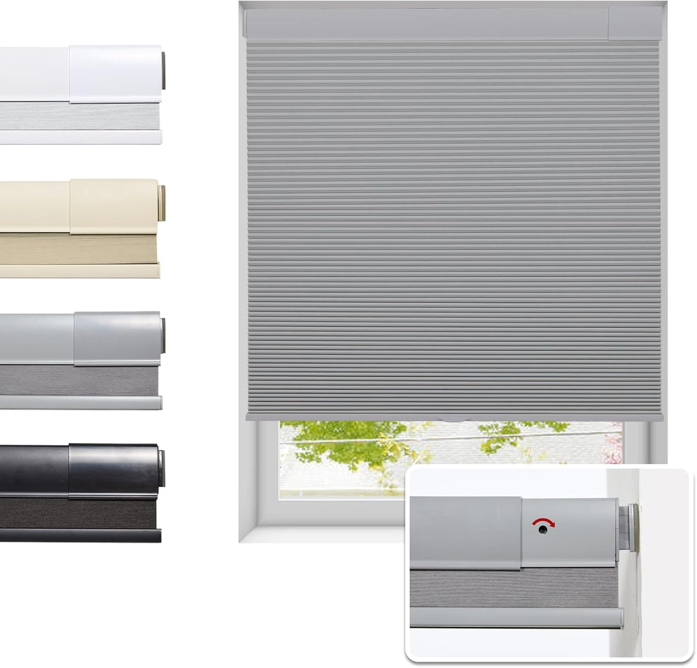 Tonature No Drill Cellular Shades for Indoor Windows, Thermal Insulating &...