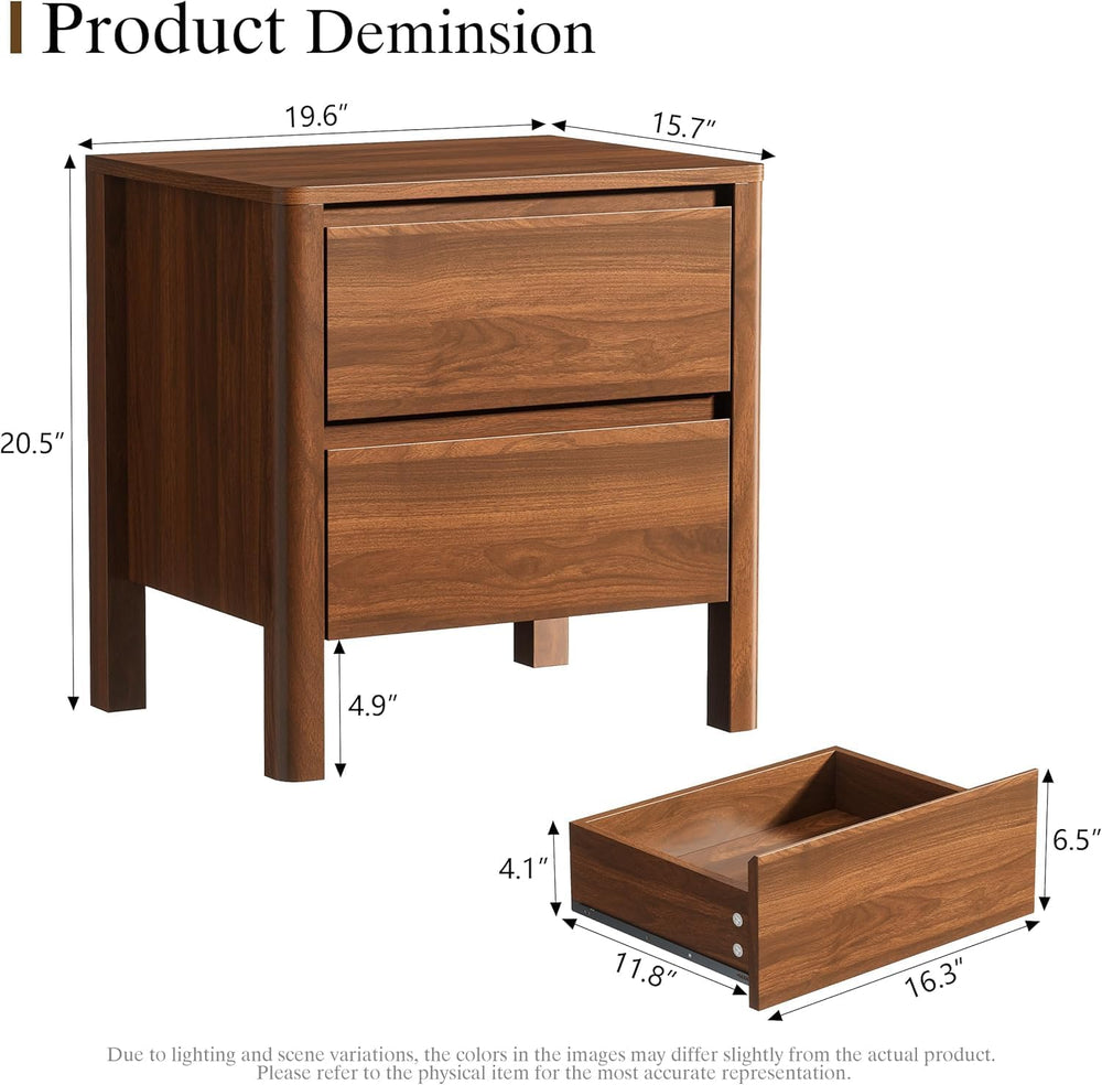 Furniway Mid Century Coffee Table Set, Living Room Table Set of 3 with Slidin...