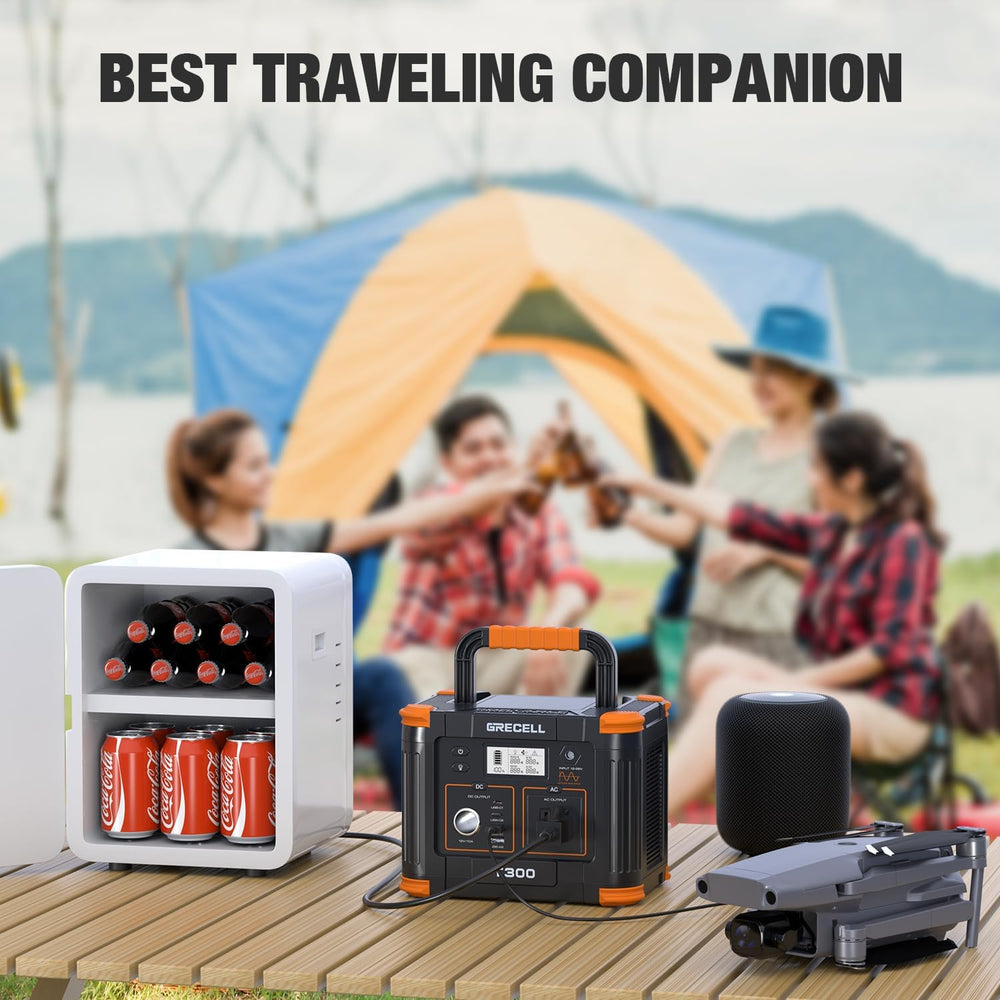 Portable Power Station 330W, GRECELL 230.88Wh Solar Generator