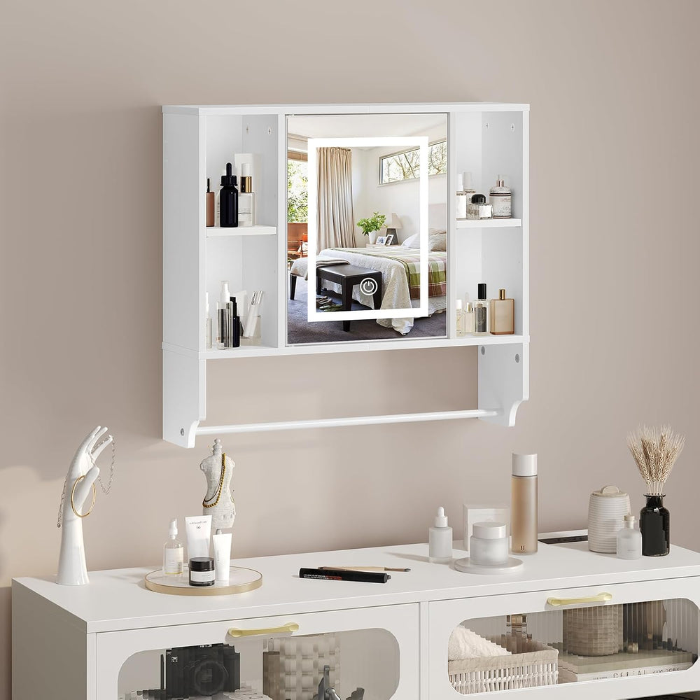 MAHANCRIS Bathroom Wall Cabinet with Mirror, Wall Mounted Medicine Cabinet wi...