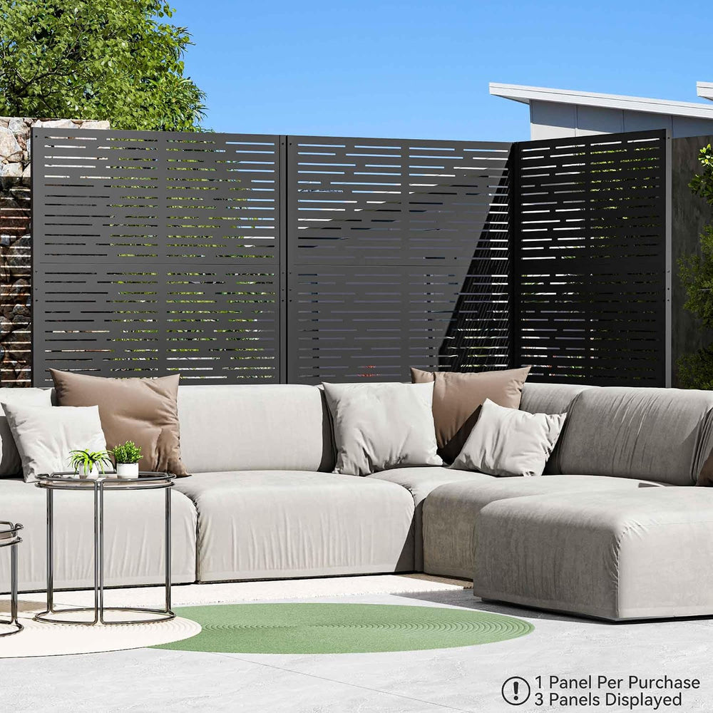 Modern Shade 4x6 FT Metal Privacy Screen with Artistic Modular Designs