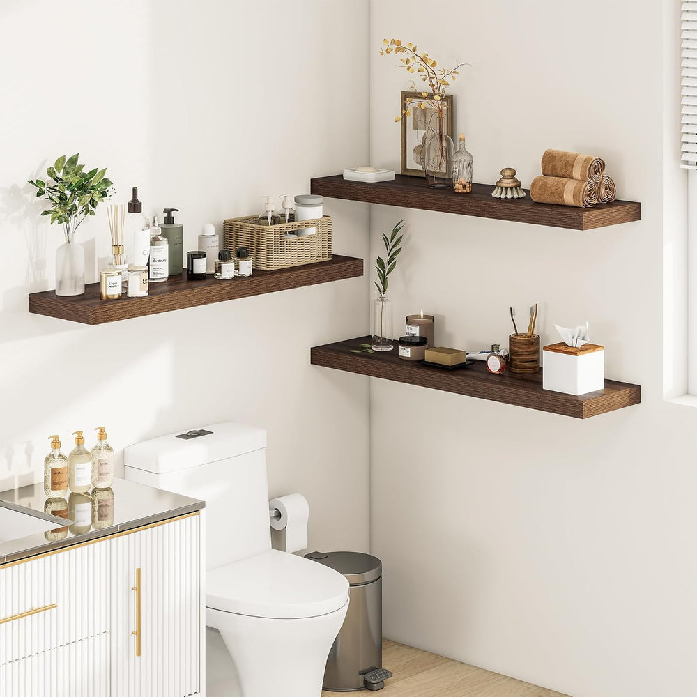 Vivelove Walnut Floating Shelves for Wall 12 Inch Deep, 36" X 12" X...