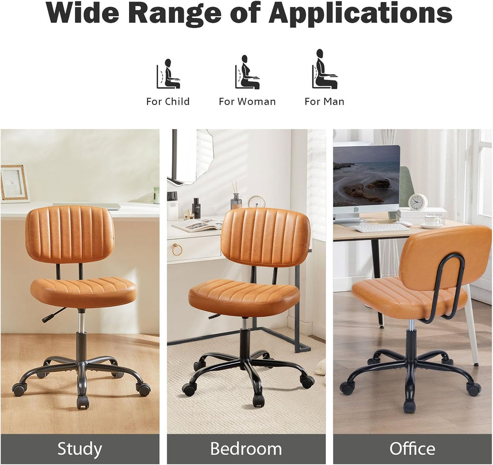 DUMOS Small Desk Chair, Home Office Chair, Comfy Lumbar Support