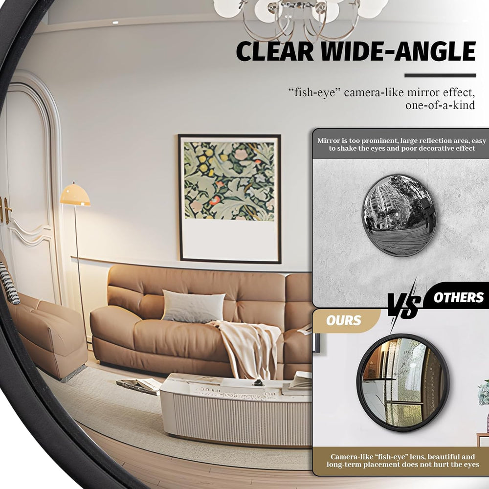 12" Gold Round Convex Mirror, Small Wall Mirrors Decorative