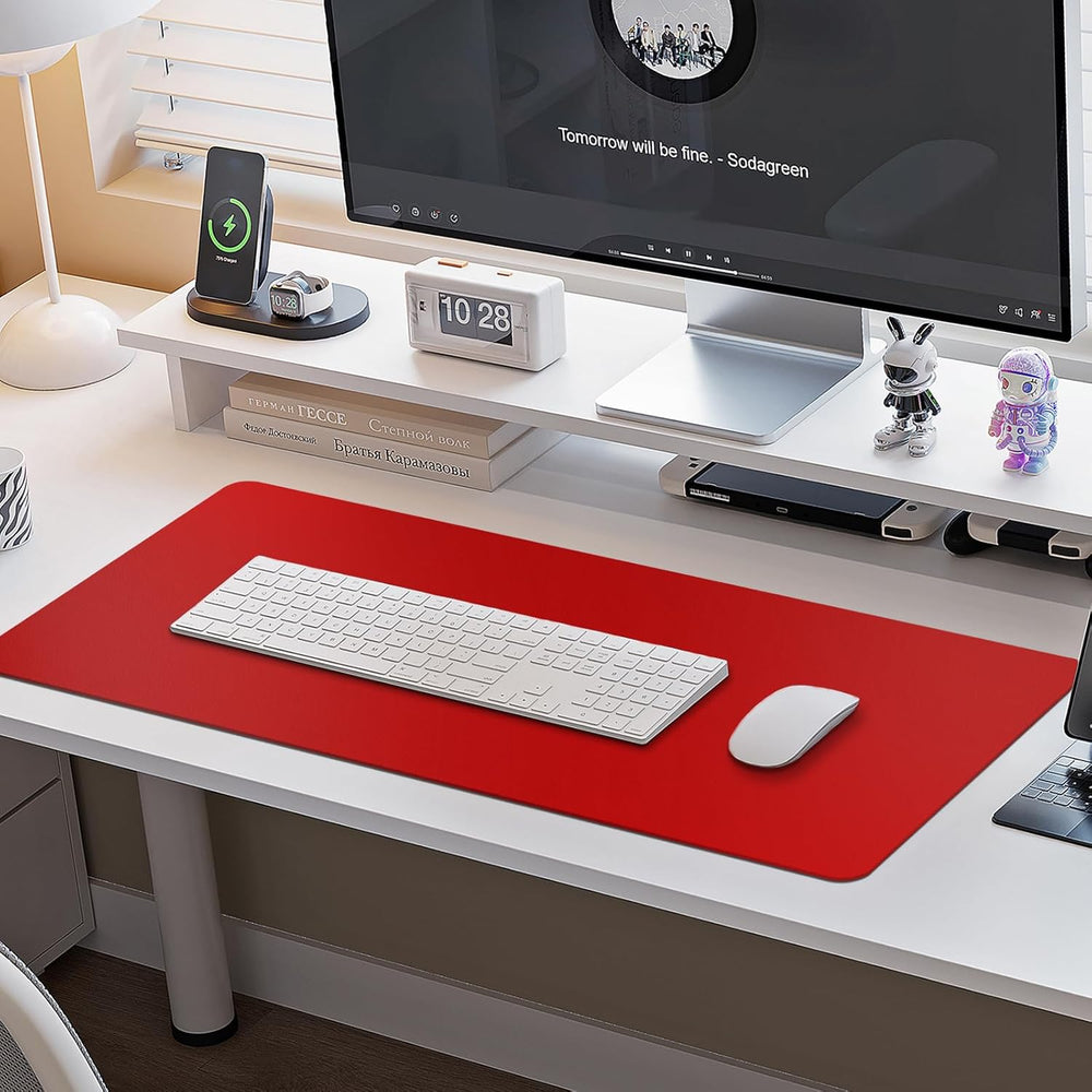 Boutilon Leather Desk Pad Protector,Non-Slip Mouse Pad,Laptop Desk Pad,Office...