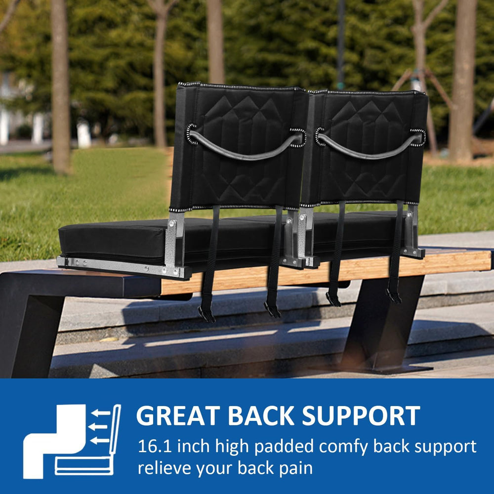 Portable Folding Stadium Chair with Back Support