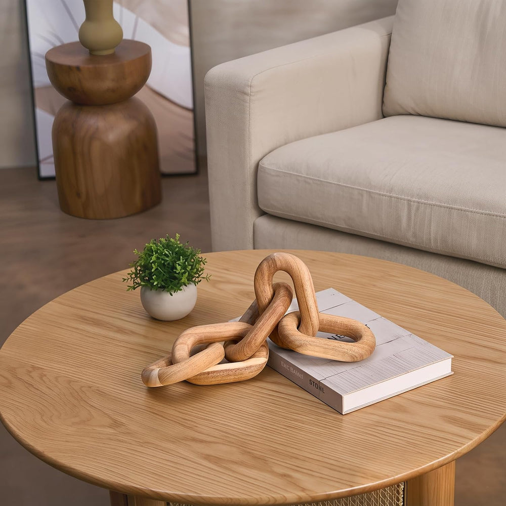 Decorative Wood Chain Link - 21'' Acacia Wood Chain Link Decor to Enh...