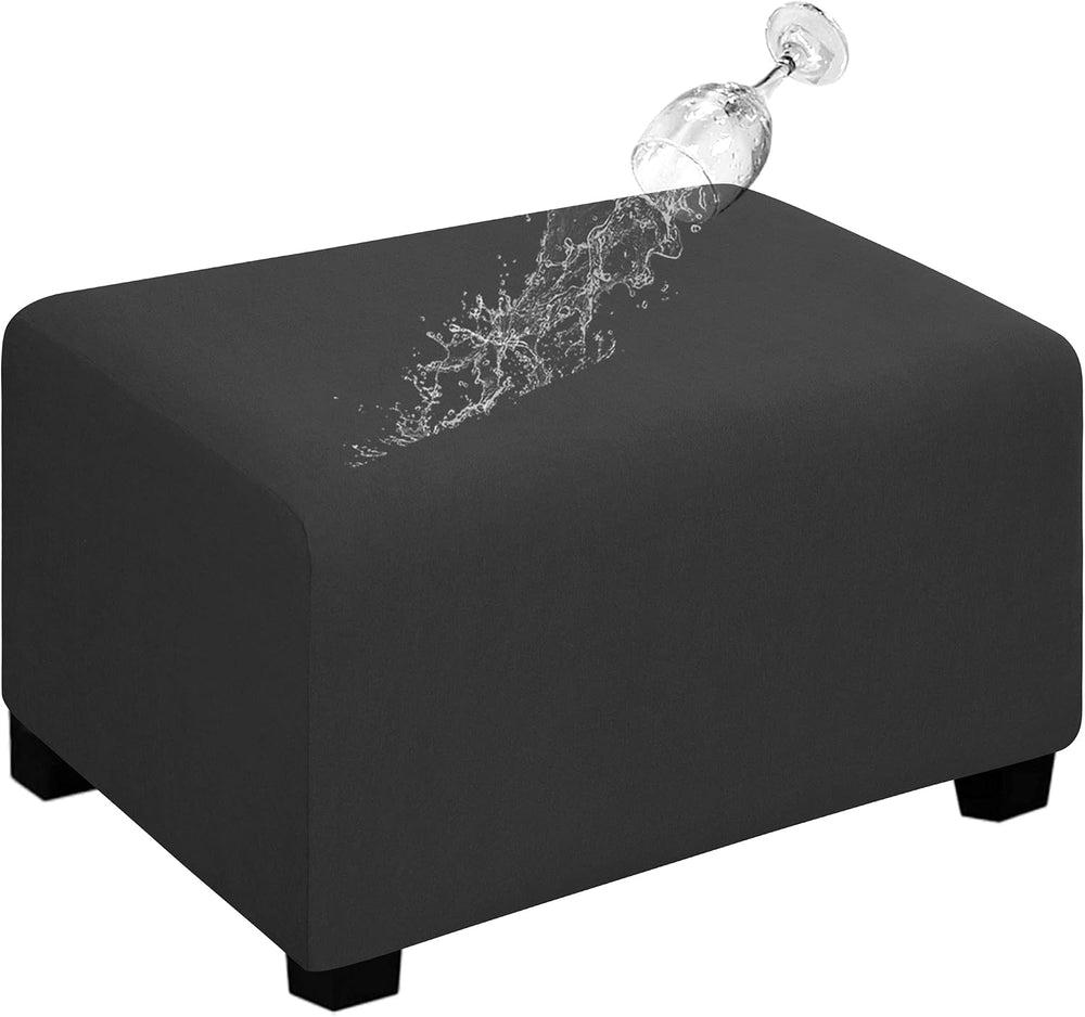 Easy-Going Waterproof Stretch Large Rectangle Ottoman Cover Footstool