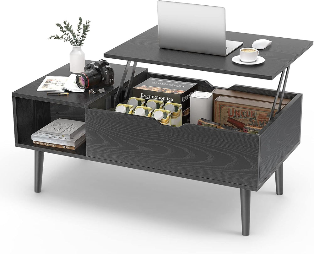 DUMOS Coffee Table, Wood Lift Top Coffee Table for Living Room Home