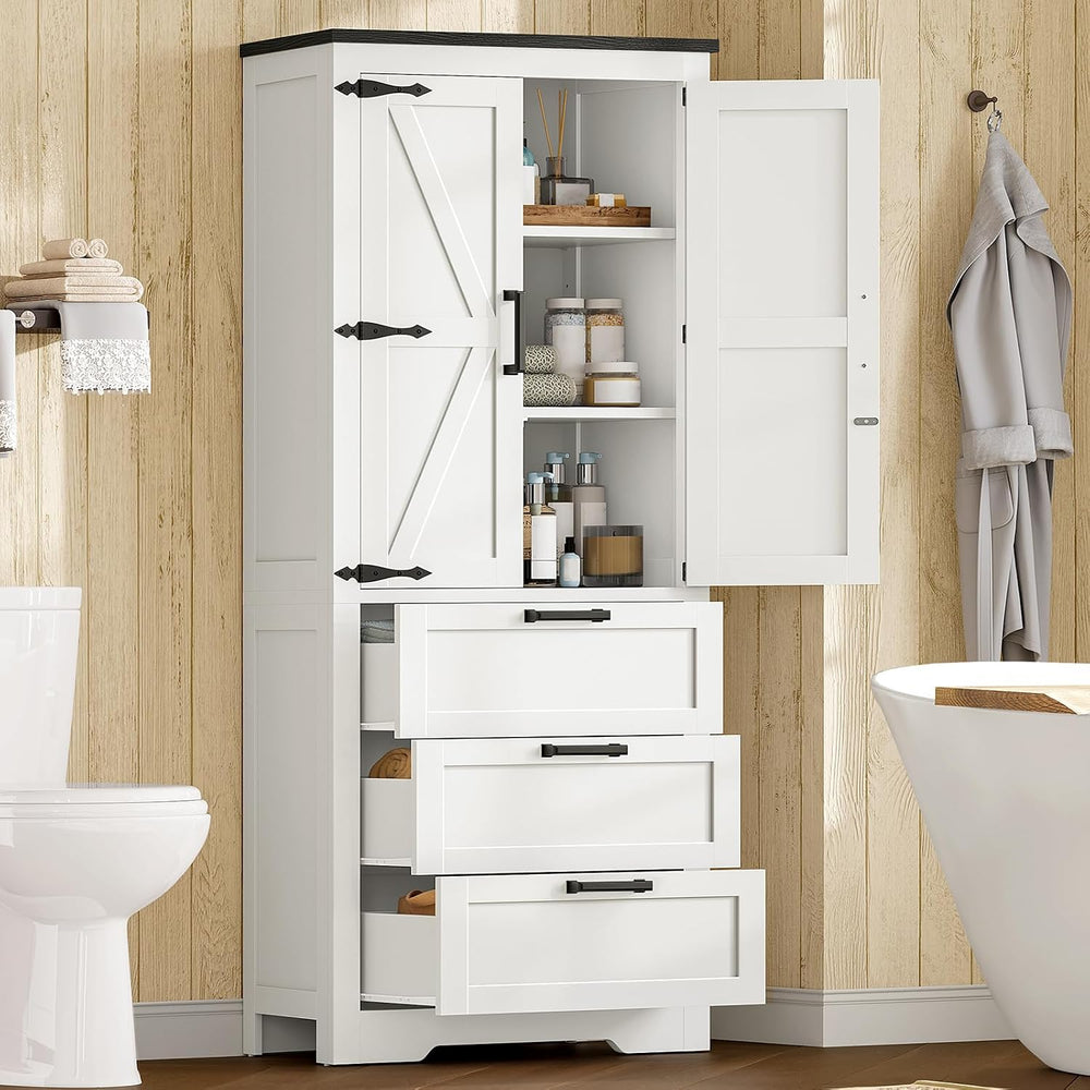 TEENFON Storage Cabinet with Doors & Adjustable Shelf