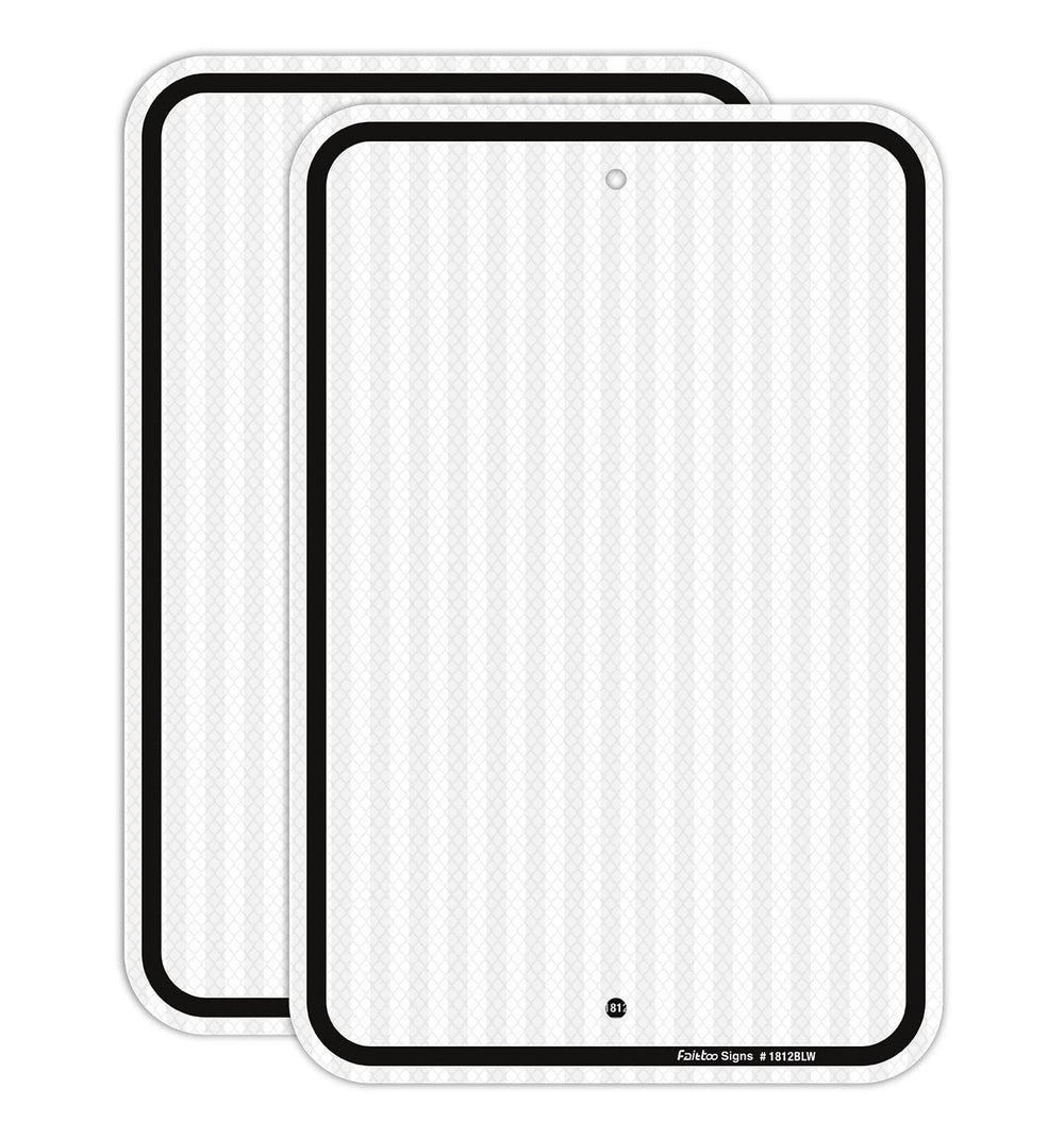 Faittoo Blank Write-On Metal Sign, 2-Pack 18 x 12 Inches Blank Metal Signs, R...