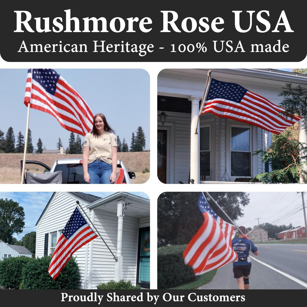 American Flags for Outside 4x6 -100% MADE IN THE USA,Indestructible Durable O...
