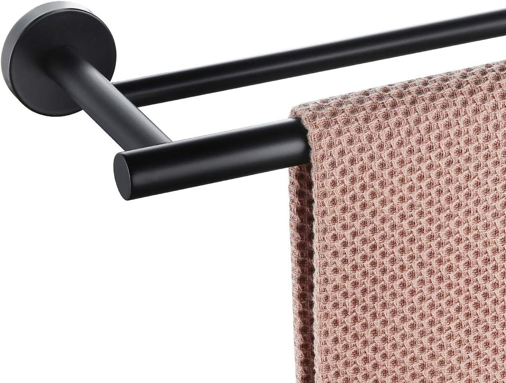 Miyili 36-Inch Bathroom Double Towel Rack, Matte Black