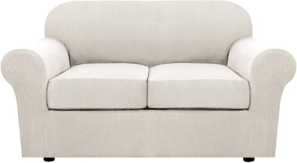 H.VERSAILTEX 3 Piece Stretch Sofa Covers for 2 Cushion Loveseat Couch Covers ...