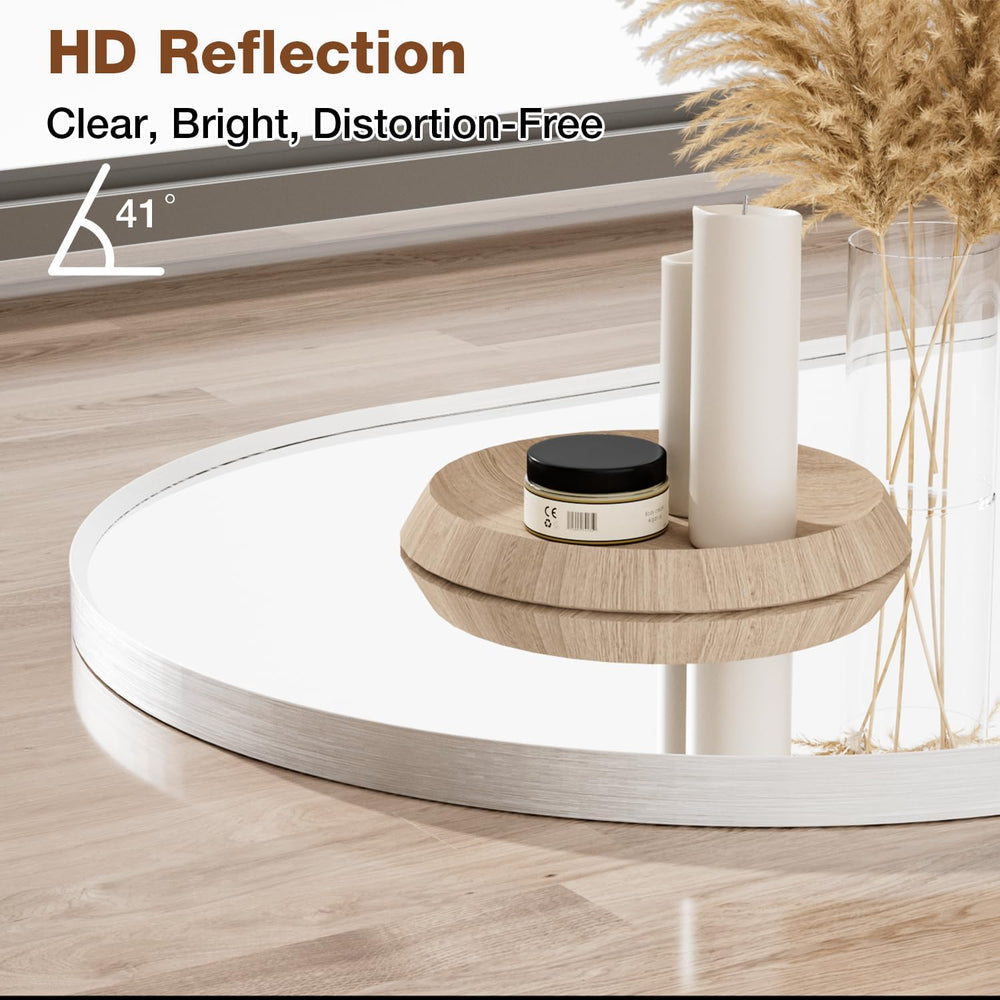 24"x36" Brushed Nickel Oval Bathroom Mirror for Over Sink, Vanity M...