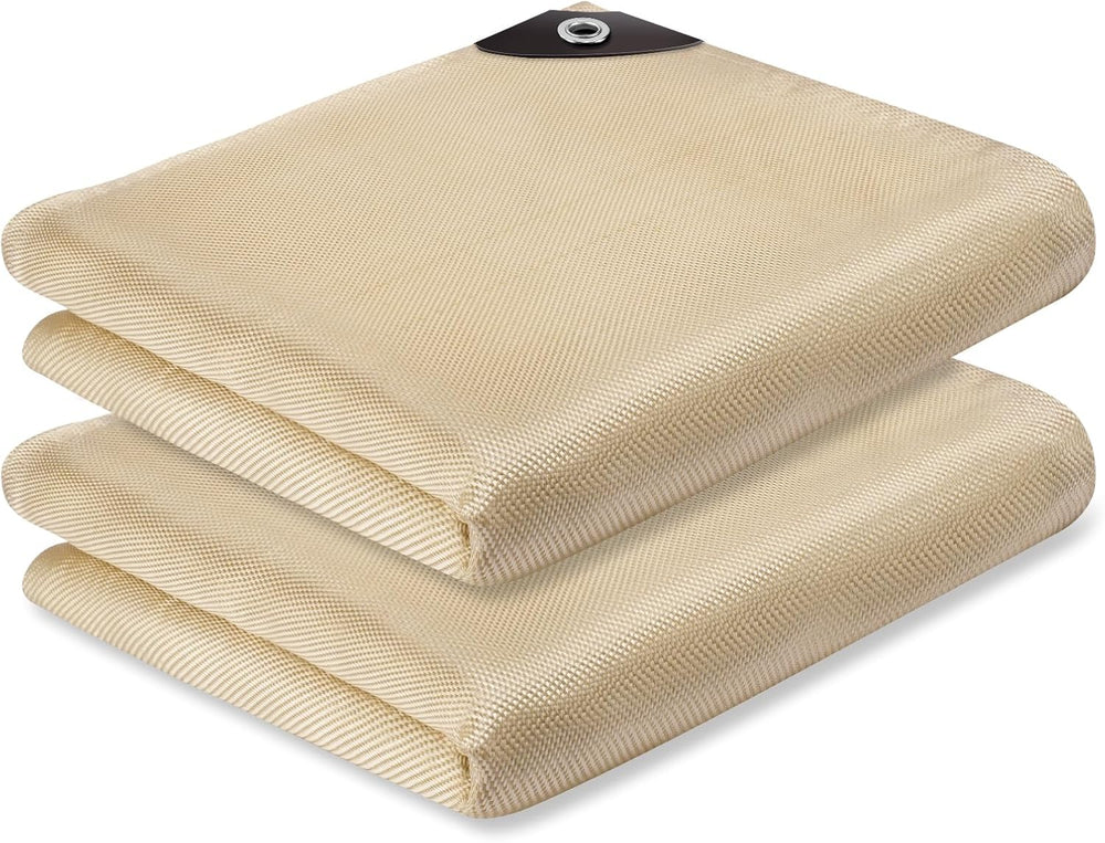 2 Pack Welding Blanket 6x8 ft - Heavy Duty Fiberglass Fire Resistant Blankets...