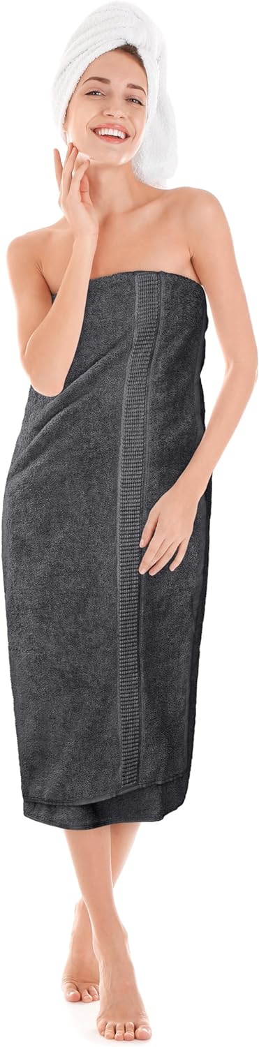 Utopia Towels Jumbo Bath Sheets, 2 Pack, 35x70 in, 600 GSM Cotton, Grey