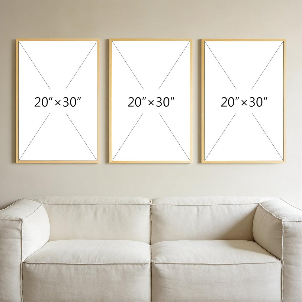 Thalasse Modern Abstract Wall Art Framed 3D Cream Brown 20x30 In