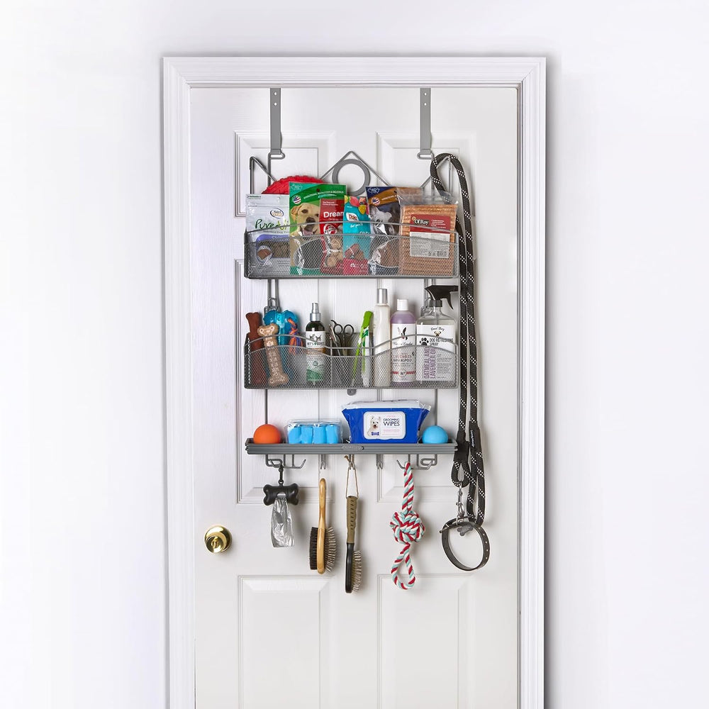 Over The Door #3100 Hanging Storage for Keys and Pet Supplies, All-in-One Rac...