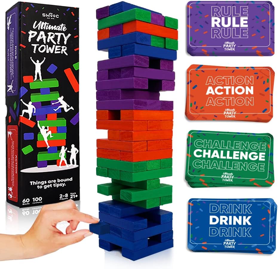 Swooc Games - Ultimate Party Tower™ - 100 Original Commands, 60 Blocks, &...