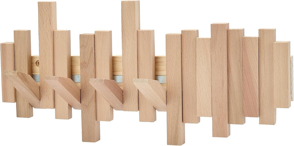 Natural Wood Wall Mounted Piano Coat Rack | Mounted Coat | Flip Up Wall Hook ...