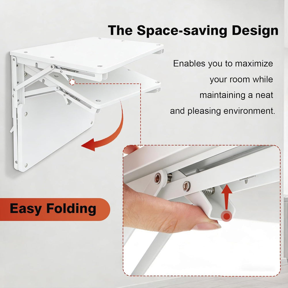 Folding Shelf Wall Mounted, 16.5inches Floating Desk for Small Space