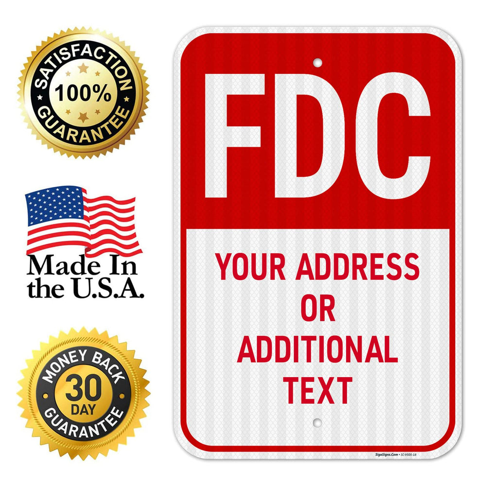 Custom Fire Department Connection Sign, Property & Business, Christmas Gift