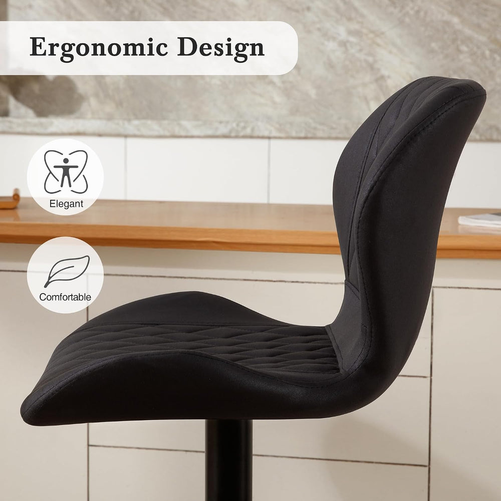 Modern Bar Stools, Swivel Barstools Counter Height with High Backrest, Adjust...
