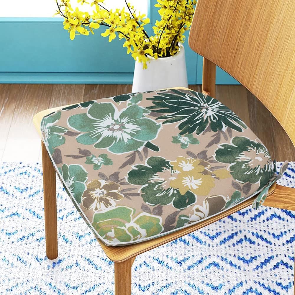 Magpie Fabrics 17"x16"x2" U-Shape Chair Cushions with Ties 2 C...
