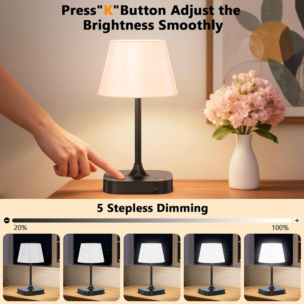 Table Lamp,Cordless Waterproof Shower Lamp and Dimmable Touch Lamp