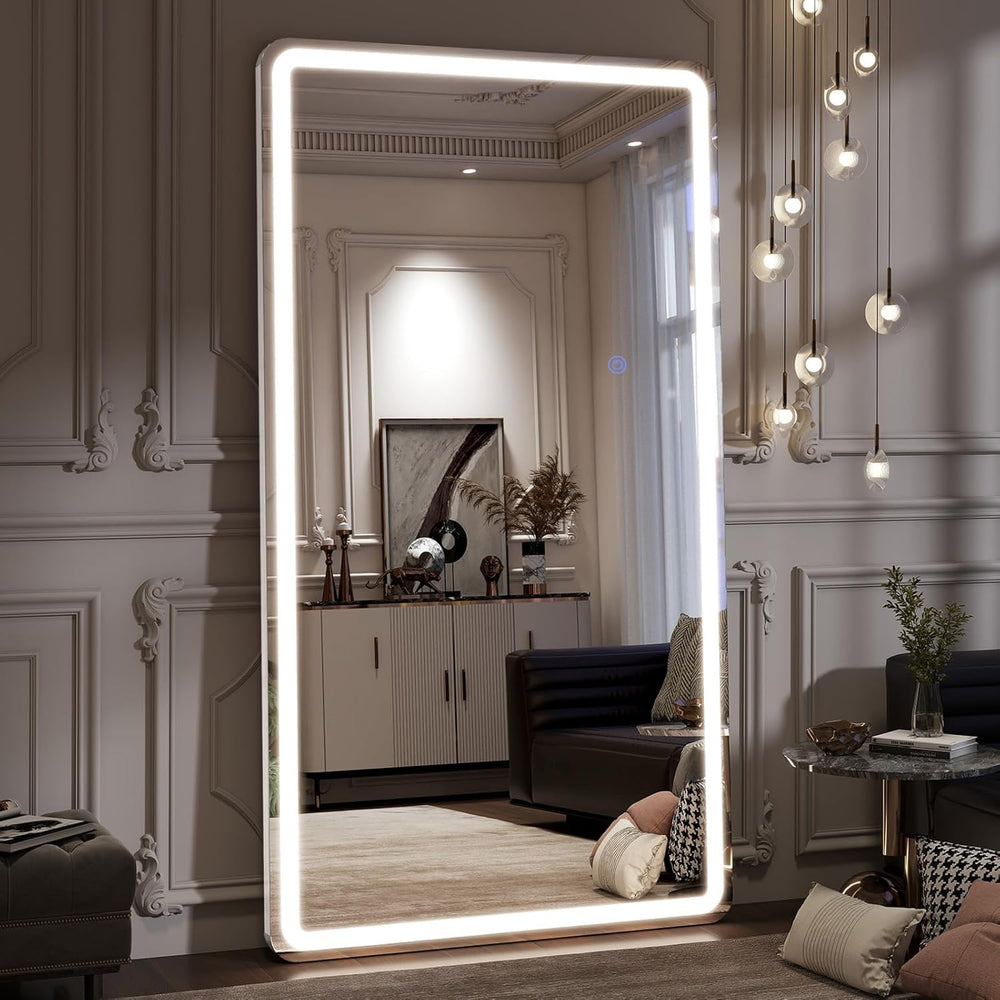 VooBang 76"x34" Large LED Full Length Mirror with Dimmable Lights