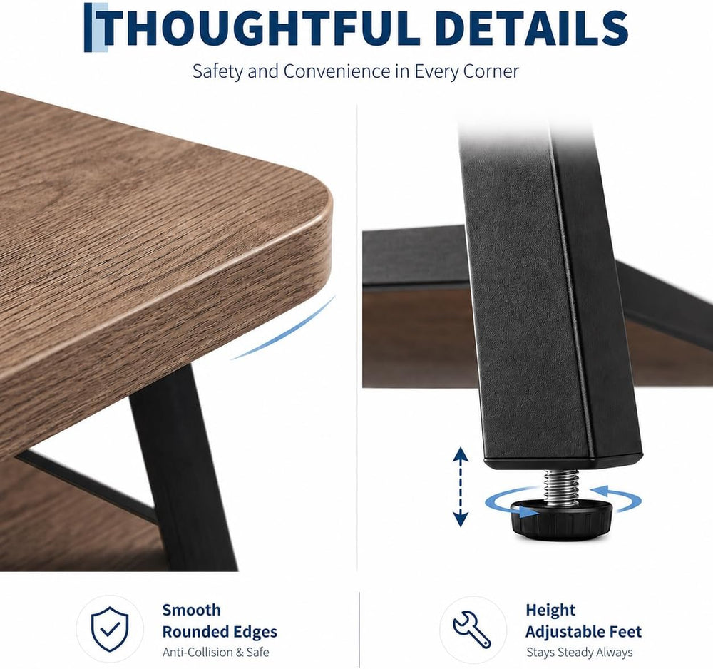 Garvee 39.4'' Small Coffee Table for Living Room, Rectangular Center ...
