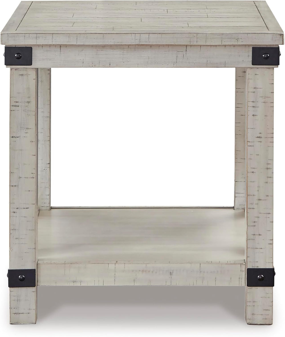 Signature Design by Ashley Carynhurst End Side Table, Farmhouse Whitewash
