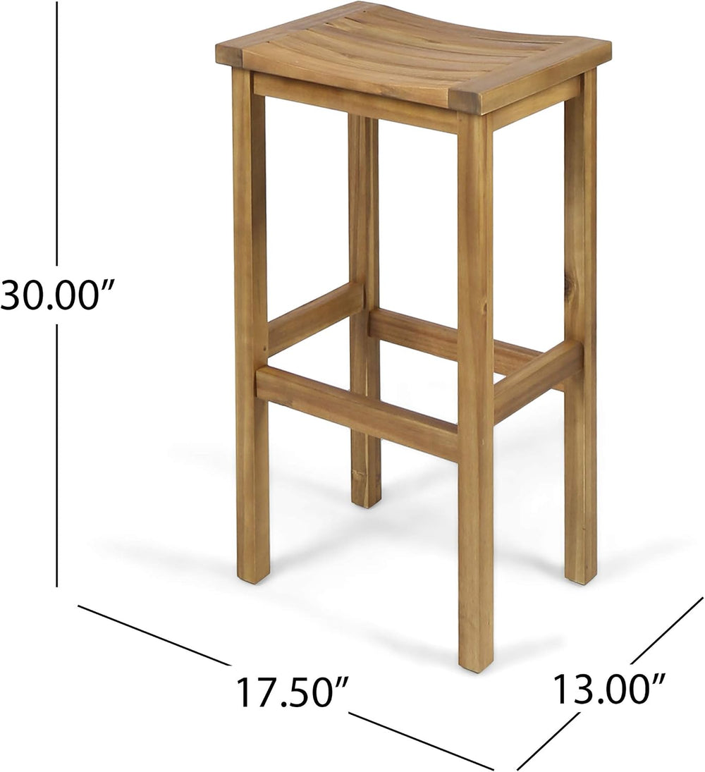 Christopher Knight Home Caribbean Outdoor Acacia Wood Balcony Bar Set, 3-Pcs ...
