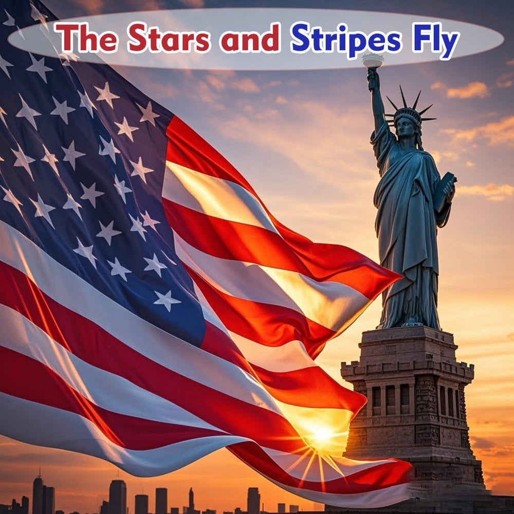 American Flag 5x8 FT, US Flag USA High Wind with Embroidered Stars, Sewn Stri...