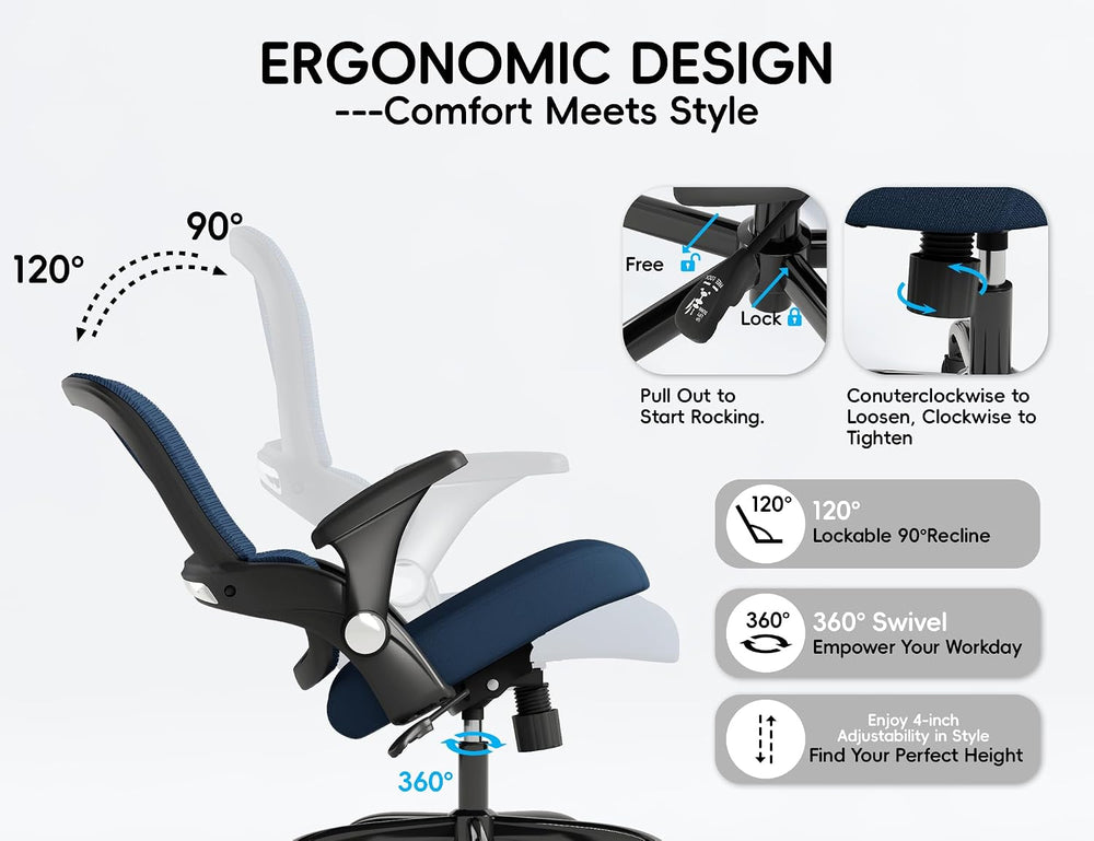 TRALT Office Chair - Ergonomic Office Chair with Back Support for Adults