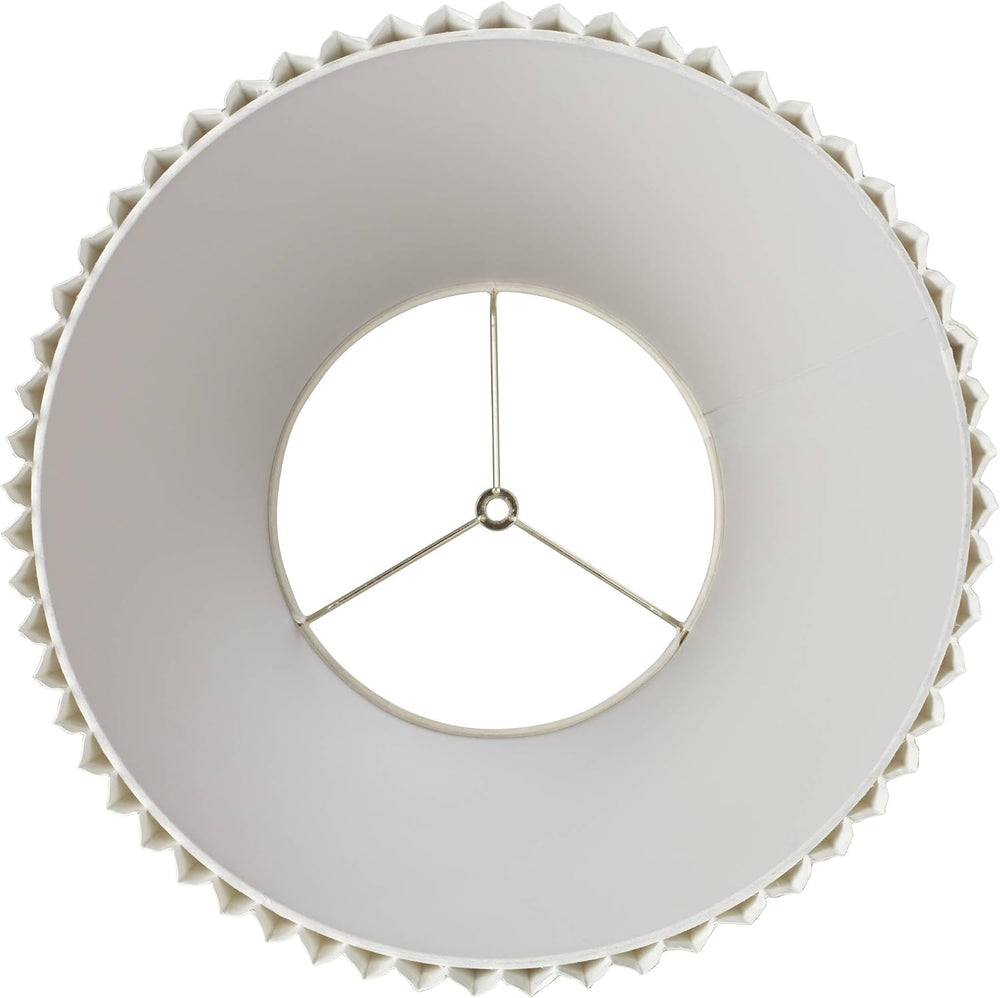 Pre-Assembled Edie Large Ivory Pleated Lamp Shade 10x17x14.75 (Spider)