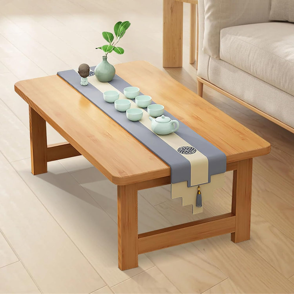 Japanese Floor Sitting Table, Folding Wood Tea Table Chabudai Japanese Coffee...