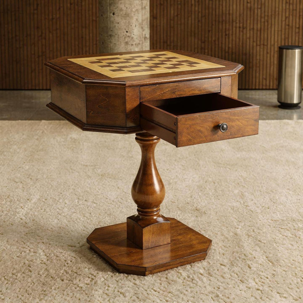 Reversible Chess Checker Game Table w/Game Tray (Chess Fingures Not Included)...