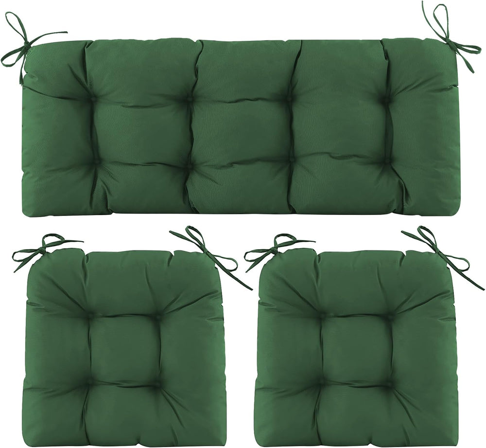 Wicker Chair Cushions of 3 Pieces, Waterproof Cushions for Patio Furniture, T...
