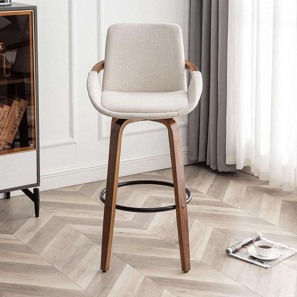 LUNLING 25.6" Counter Height Barstools Set of 2 Mid Century Modern Retro...