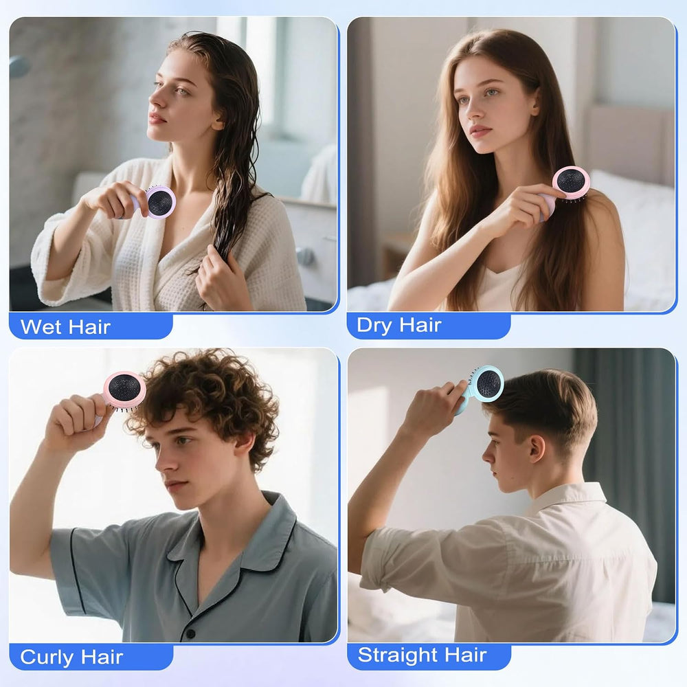 4 Colors Folding Mirror Hairbrush (48 Pcs)