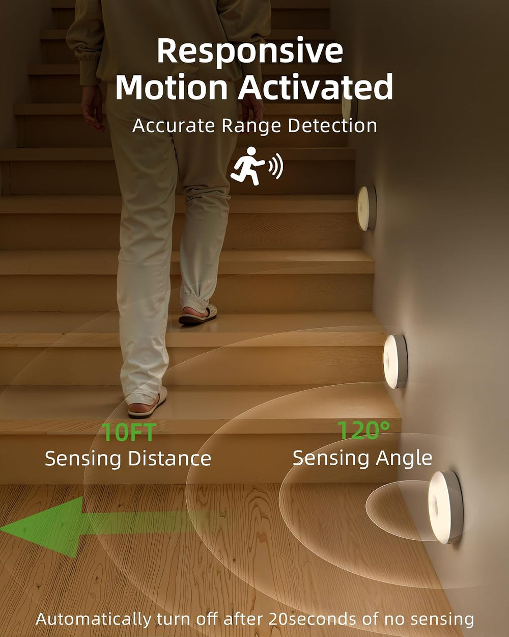 EZVALO RGB Puck Lights with Charging Station, Motion Sensor Cabinet Lights