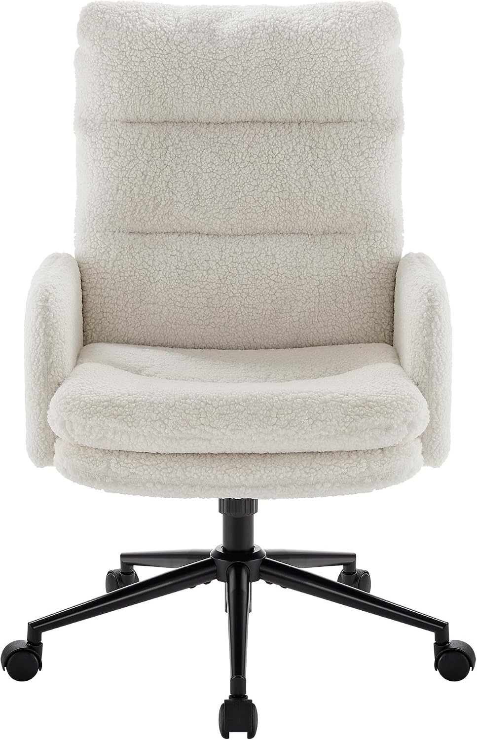 IWMH Home Office Desk Chair, High Back Comfy Swivel Chair with Armrests