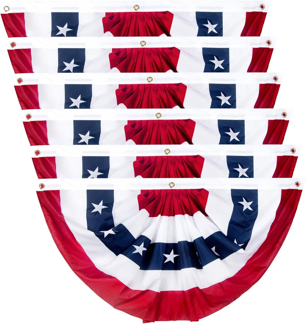 2 x 4 Ft American Bunting Flags Outdoor,US Flag Bunting for Outside, Patrioti...