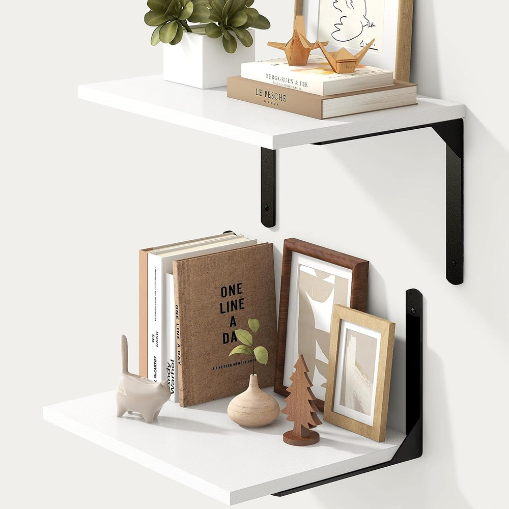 Fun Memories Floating Shelves for Wall, 12 Inch Deep Floating Shelves Set of ...
