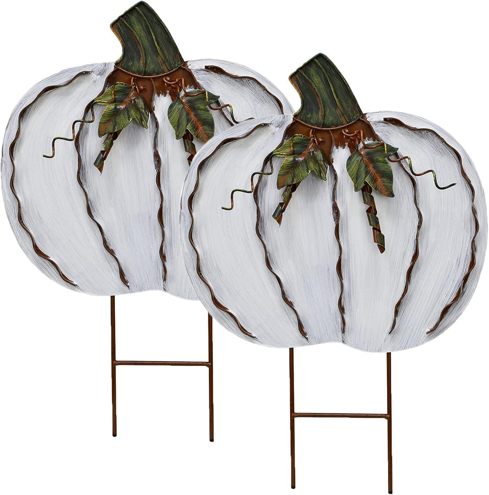 Pumpkin Yard Stakes Sign Outdoor Fall Decor Autumn Garden Stake Lawn Art